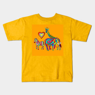 Rainbow Savanna (orange) Kids T-Shirt